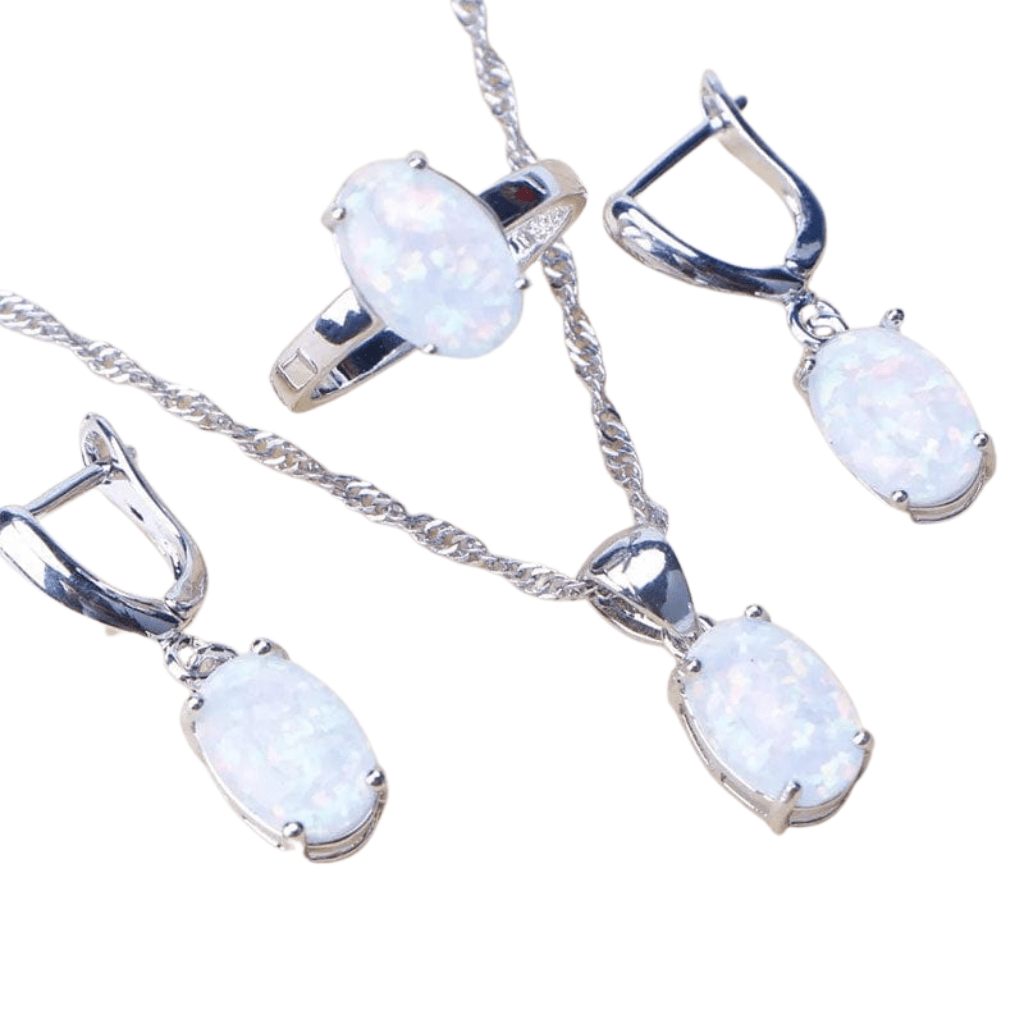 October Opal Birthstone Jewelry Set