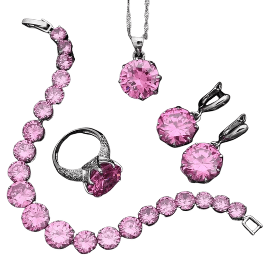 October Tourmaline Birthstone Jewelry Set