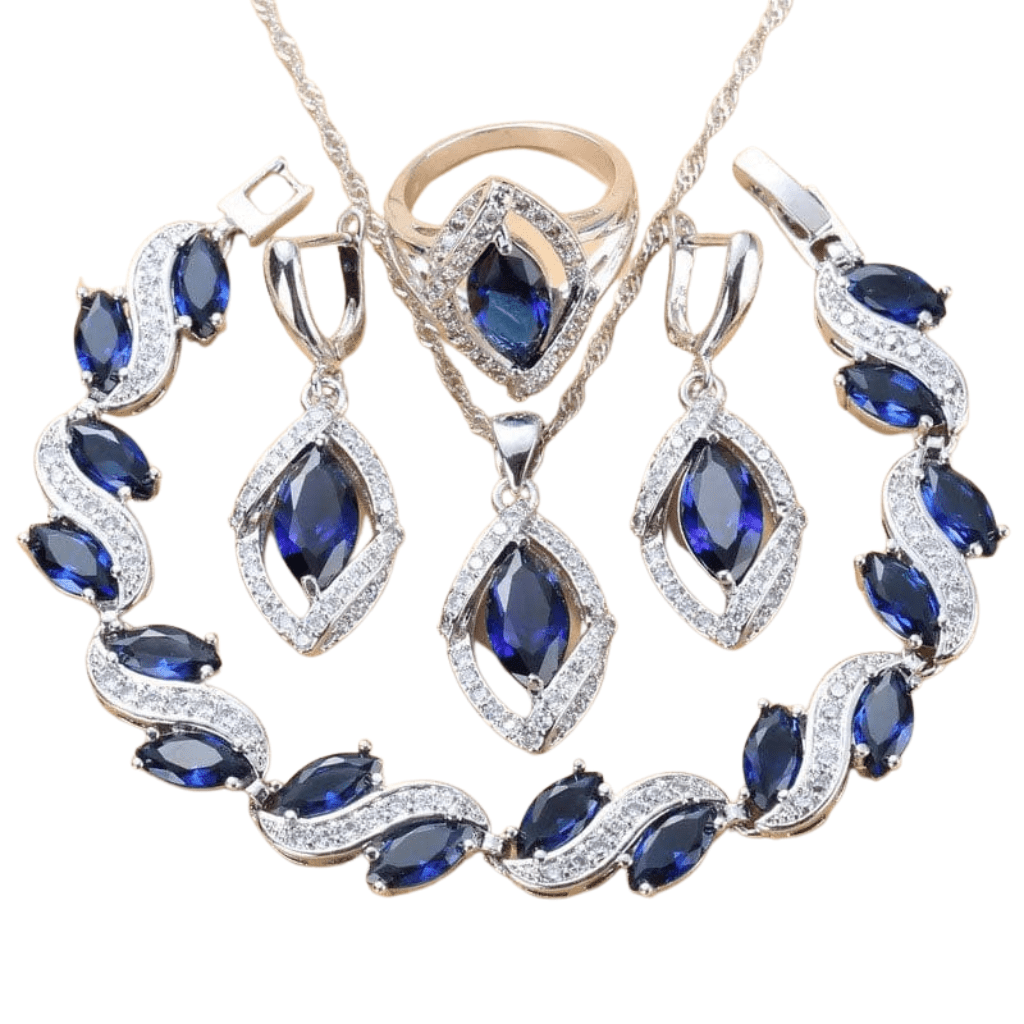 September Sapphire Birthstone Jewelry Set