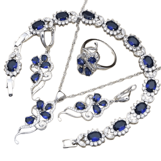 September Sapphire Birthstone Jewelry Set