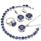 September Sapphire Birthstone Jewelry Set