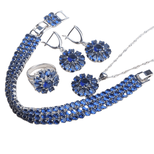 September Sapphire Birthstone Jewelry Set