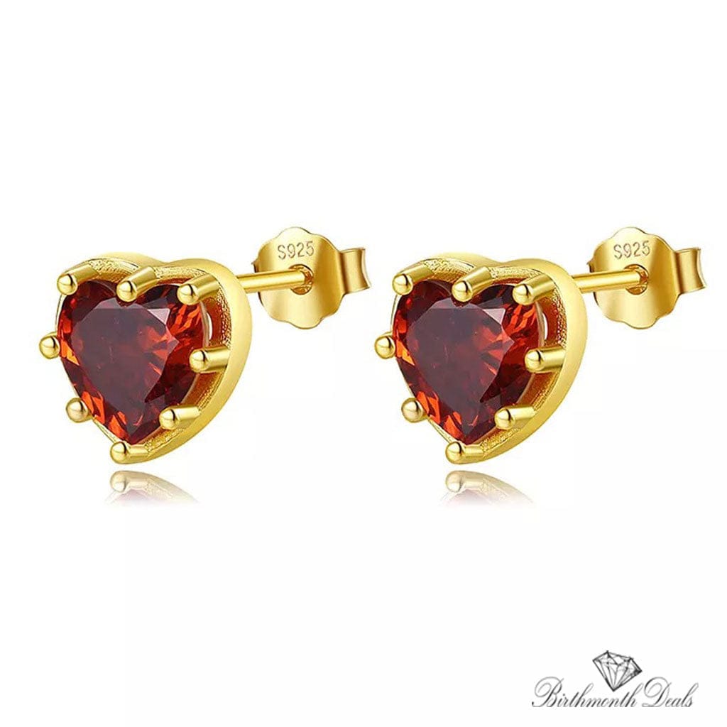 Red Garnet Earrings - Birthmonth Deals