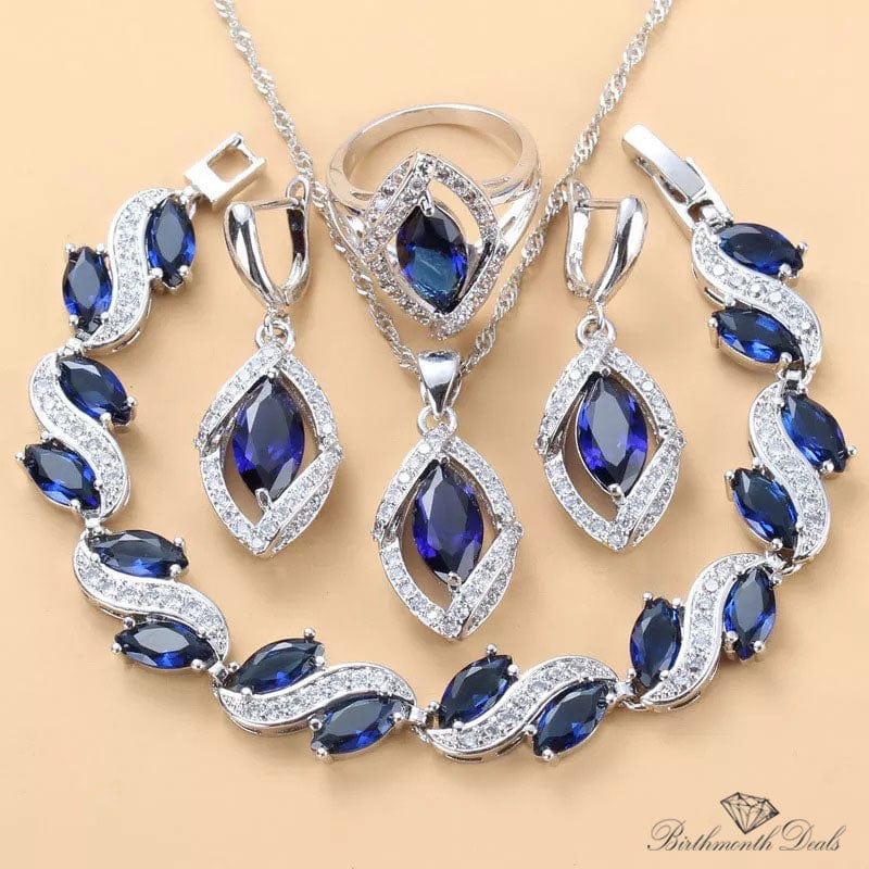 September Sapphire Birthstone Jewelry Set