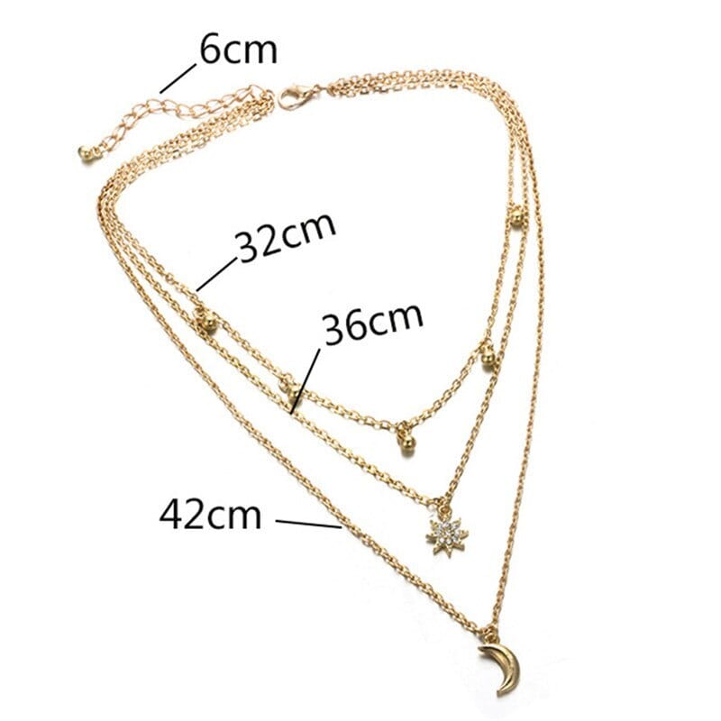 Sun Moon Bohemian Necklace - Birthmonth Deals
