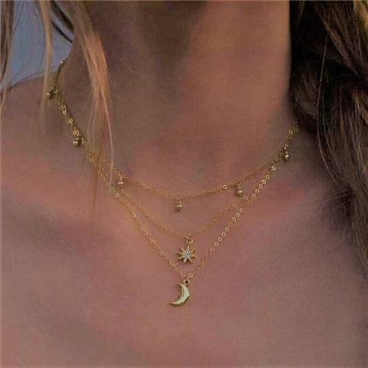 Sun Moon Bohemian Necklace - Birthmonth Deals