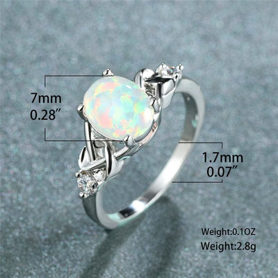 You're Mine Love Knot October Opal Ring - Birthmonth Deals